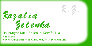 rozalia zelenka business card